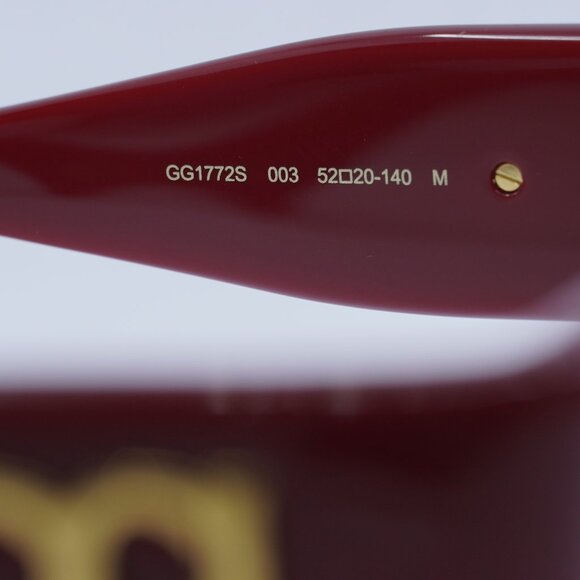 Gucci GG1772S 003 Sunglasses Burgundy Square Frame, Brown Lenses main image 4